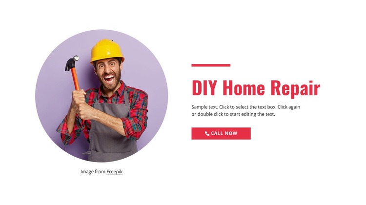 Step-by-step home repair Homepage Design