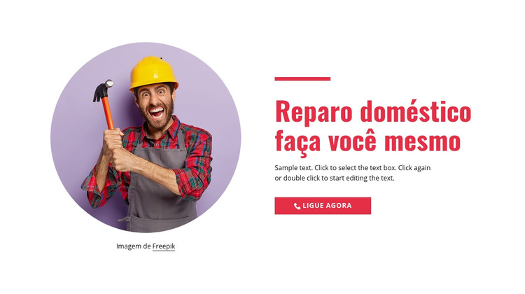 Reparo doméstico passo a passo Modelo HTML