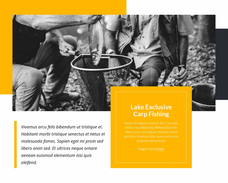 Camp fishing Website Template