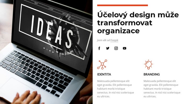 Účelový design Šablona HTML