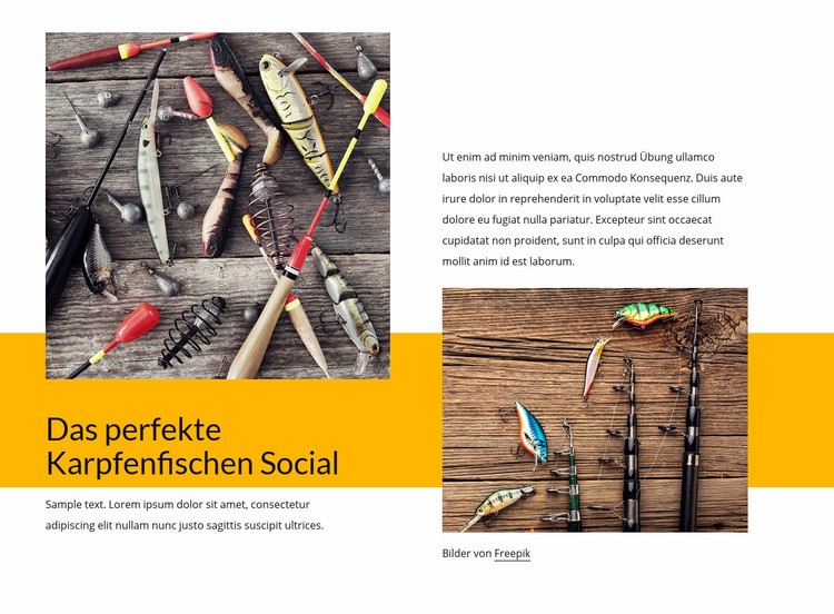 Angeln und Tierbeobachtungen Website Builder-Vorlagen