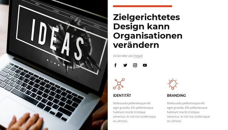 Zweckmäßiges Design Website design
