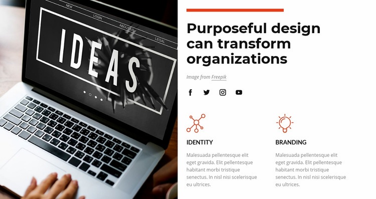 Purposeful design Homepage Design