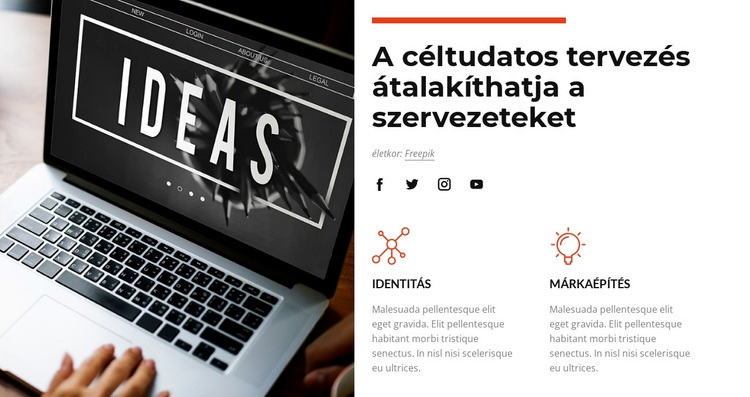 Céltudatos kialakítás CSS sablon