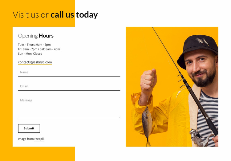 Visit our camp today eCommerce Template