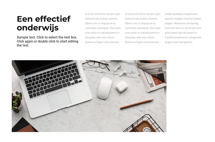 Het beste leereffect CSS-sjabloon