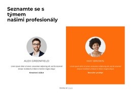 Responzivní Webová Šablona Pro Seznámení S Týmem