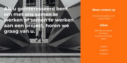 Kom Langs Of Bel Ons Website Met Één Pagina