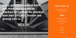 Kom Langs Of Bel Ons - Gratis Sjabloon