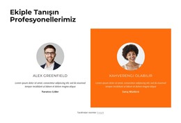 Takımı Tanımak - Web Sitesi Oluşturucu Şablonu