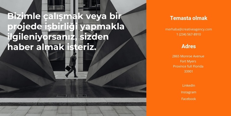 Ziyarete gelin veya bizi arayın WordPress Teması