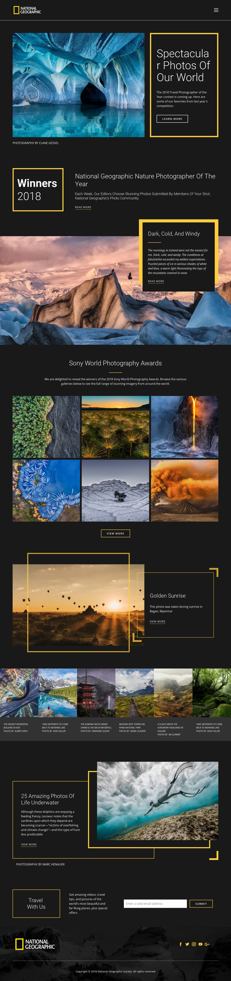 Pictures of nature Html Website Builder