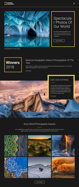 Pictures of nature - HTML5 Template by Nicepage