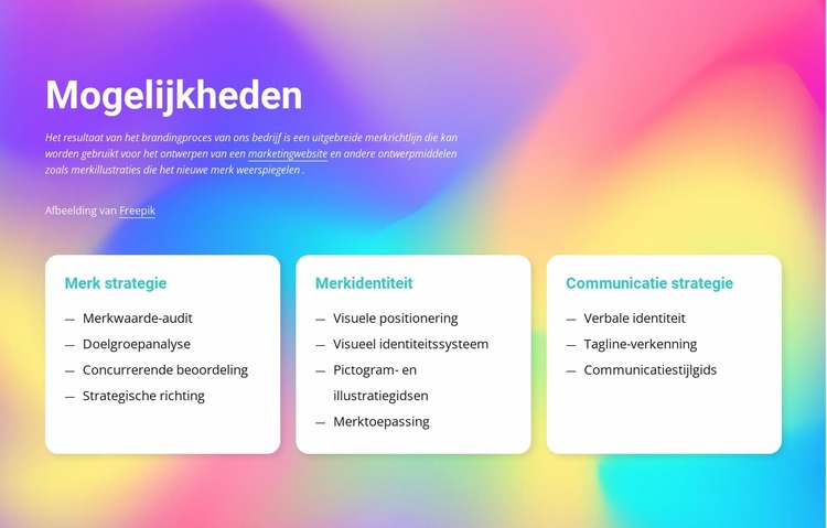 Ontwerp studio mogelijkheden Joomla-sjabloon