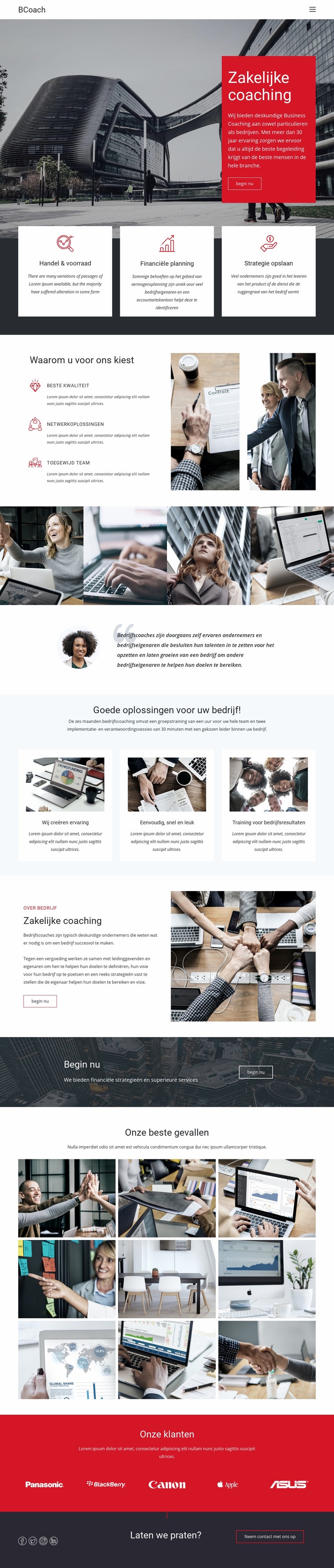 Executive coaching Website Builder-sjablonen