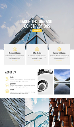 Constructive Architecture One Page Template
