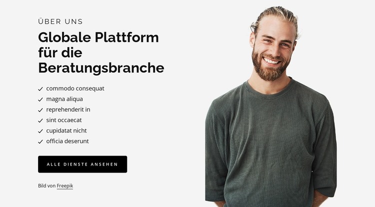 Global consulting industry platform HTML-Vorlage