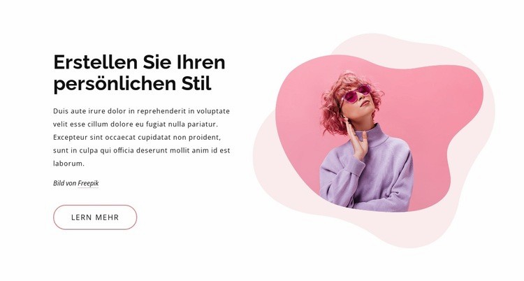 Erstellen Sie einen Modestil HTML Website Builder