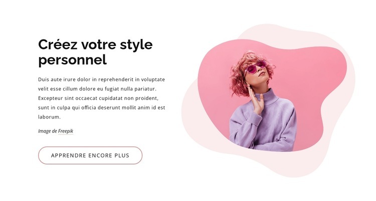 Créer un style de mode Modèle HTML5