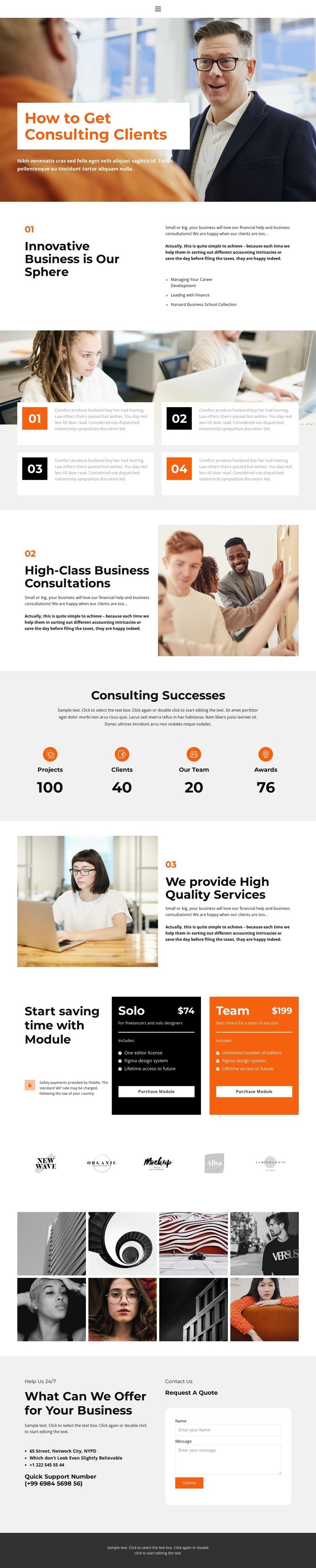 About business education Homepage Design