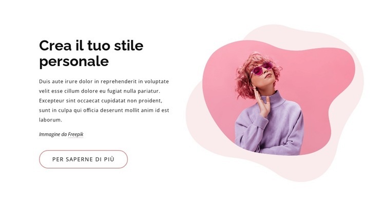 Crea uno stile di moda Progettazione di siti web