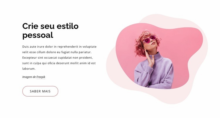 Crie um estilo de moda Construtor de sites HTML