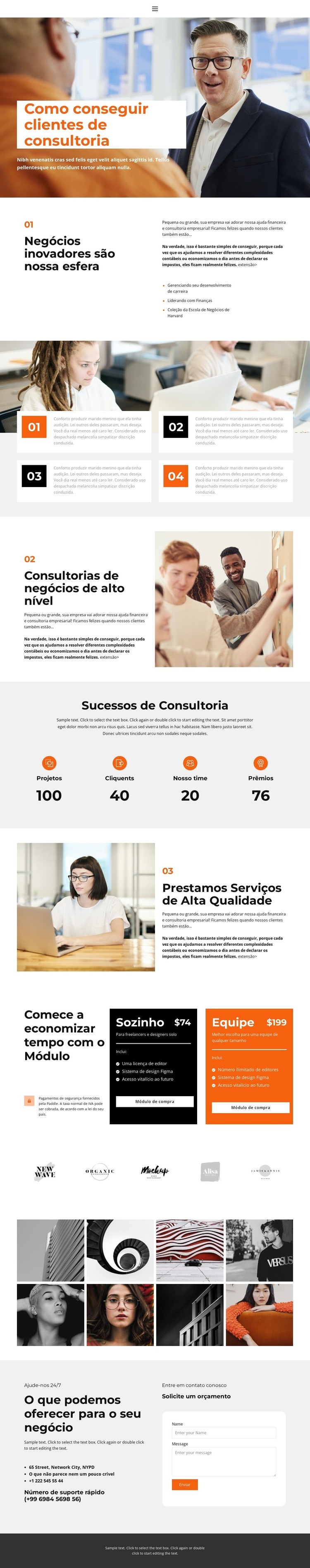 About business education Maquete do site