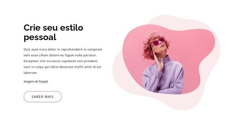 Crie um estilo de moda Modelo de site