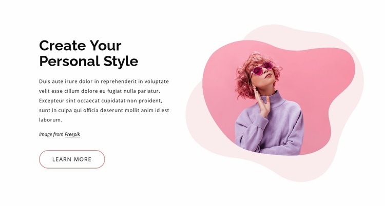 Create a fashion style Website Design