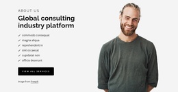 Global Consulting Industry Platform - Ecommerce Landing Page