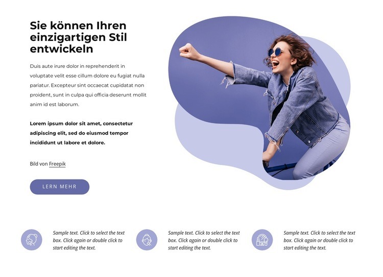 Sie können Ihren einzigartigen Stil entwickeln Website Builder-Vorlagen