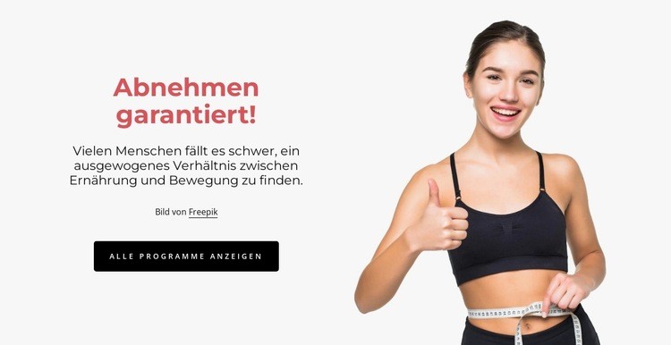 Abnehmen garantiert Website design