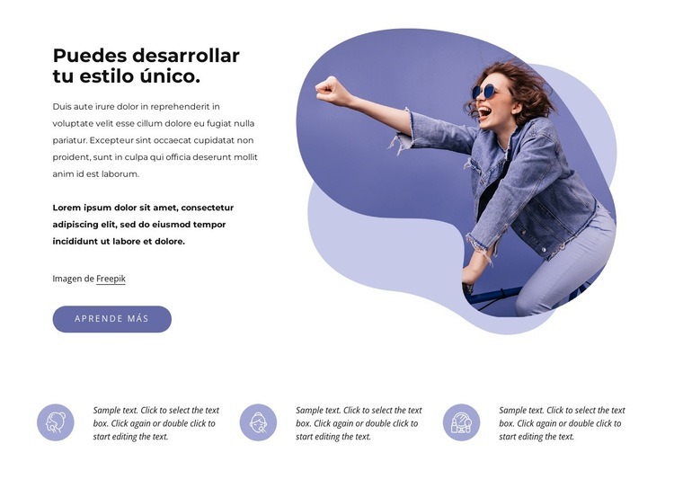 Puedes desarrollar tu estilo único. Plantillas de creación de sitios web