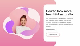 How To Look More Beautiful Naturally - HTML Page Builder