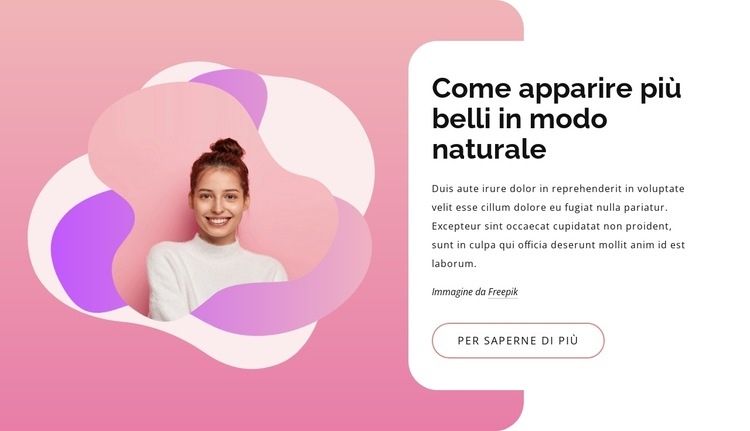 Come apparire più belli in modo naturale Modelli di Website Builder