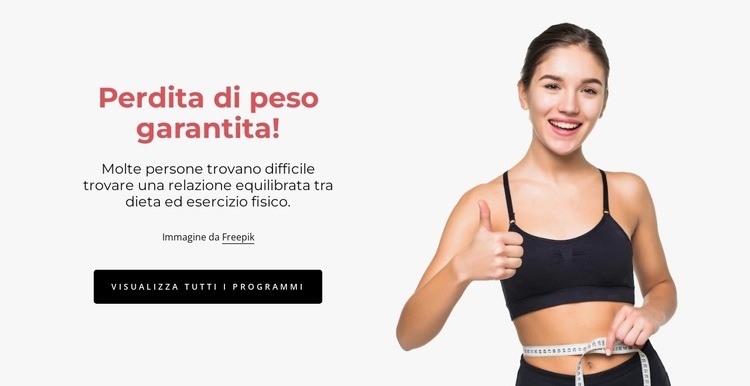 Perdita di peso garantita Modelli di Website Builder