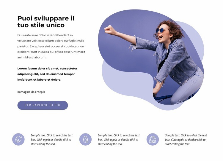 Puoi sviluppare il tuo stile unico Modello HTML5