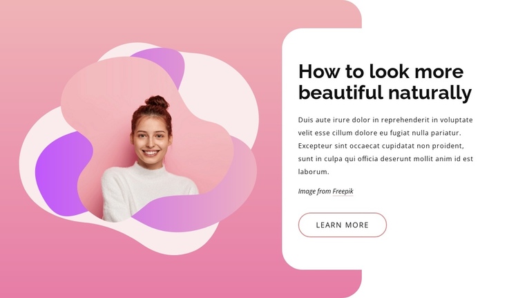 How to look more beautiful naturally One Page Template