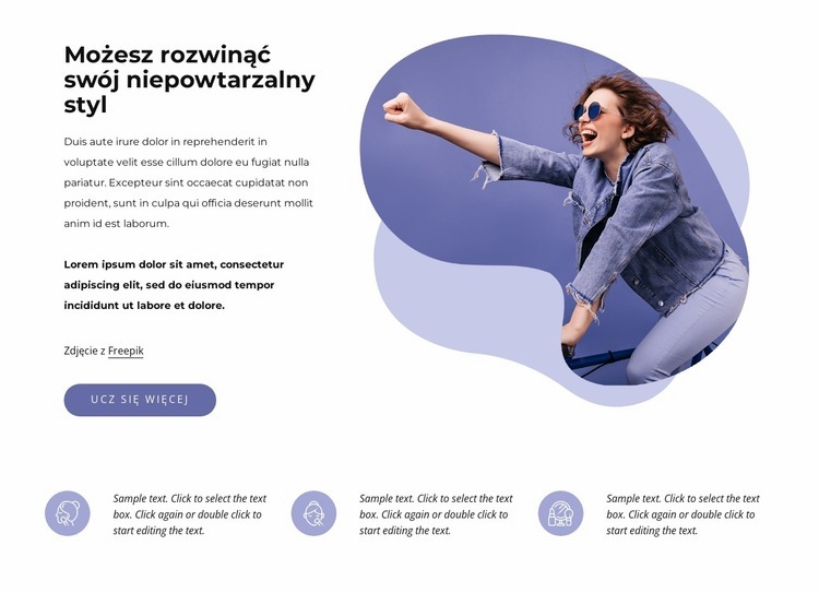 Możesz rozwinąć swój niepowtarzalny styl Szablon HTML5