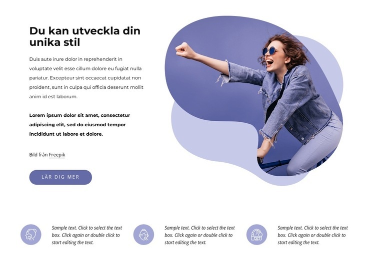 Du kan utveckla din unika stil CSS -mall