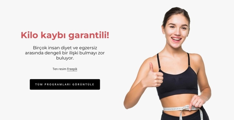 Kilo kaybı garantili Web Sitesi Mockup'ı