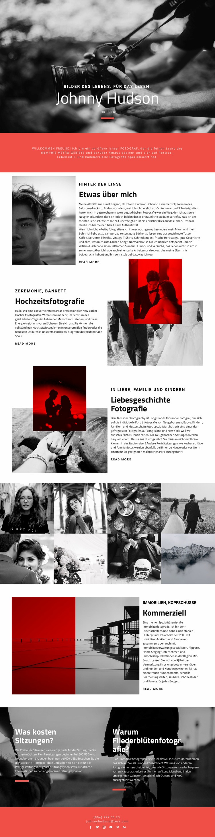 Fotograf Website design