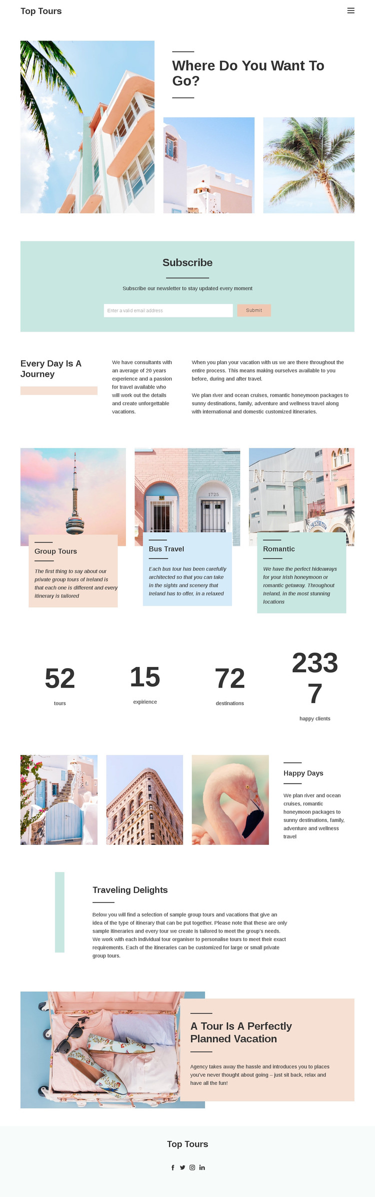 Future travel experience Elementor Template Alternative