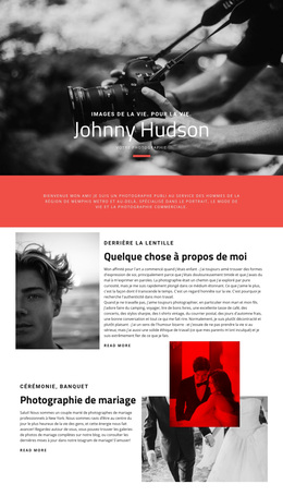 Photographe – Thème WordPress Par Glisser-Déposer