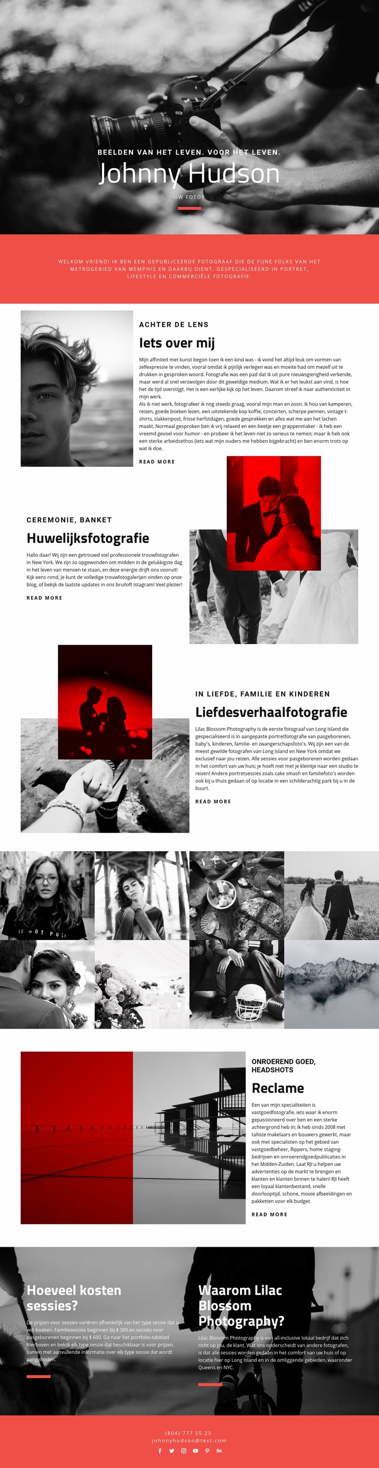 Fotograaf Website mockup