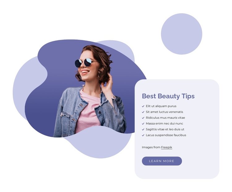 Easy beauty tips One Page Template