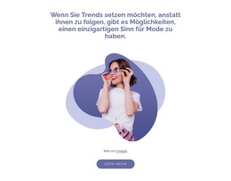 HTML-Landingpage Für Unique Fashion Sense