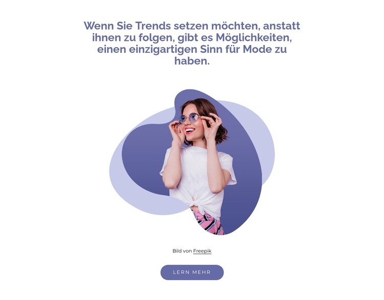 Unique fashion sense HTML-Vorlage