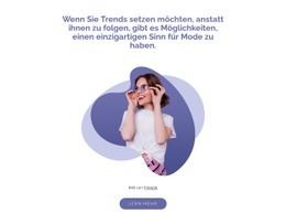 Unique Fashion Sense - Kostenlose Zielseite