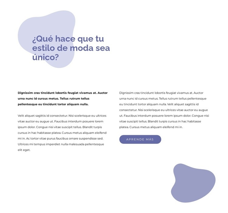 bloque de texto con formas Creador de sitios web HTML